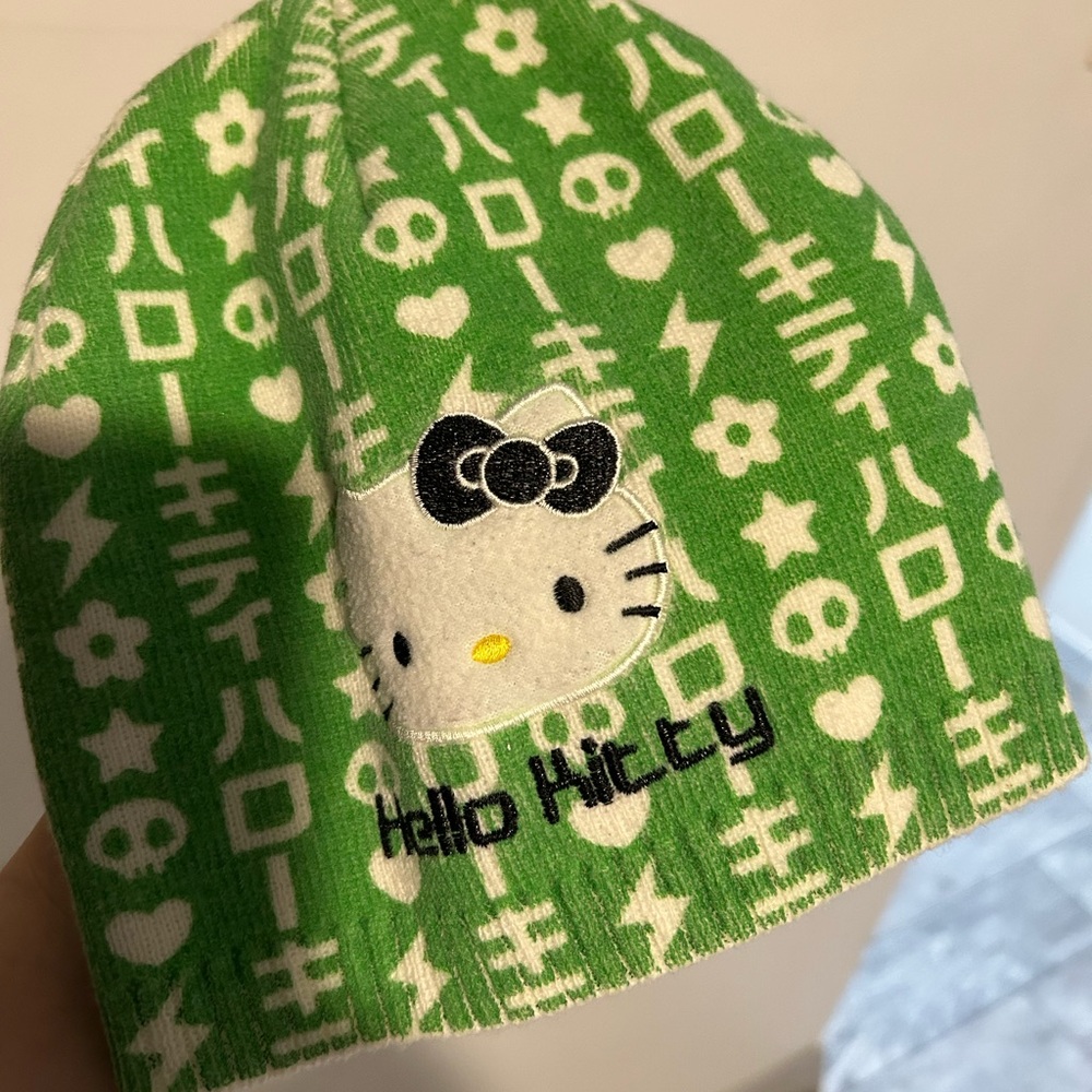 Hello Kitty  Green Patterned Hat 2007